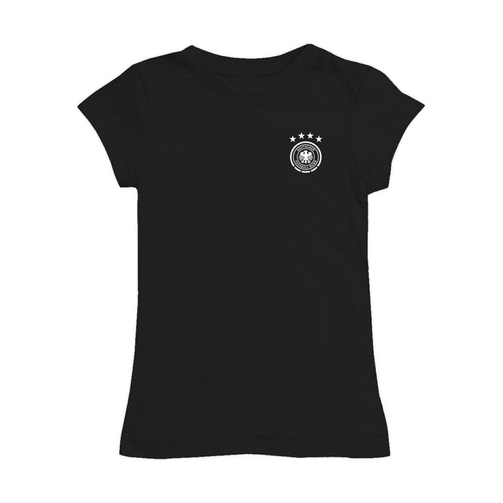 Germany National Team Vive La Fete Girls Youth Color Badge Fitted T-Shirt Black