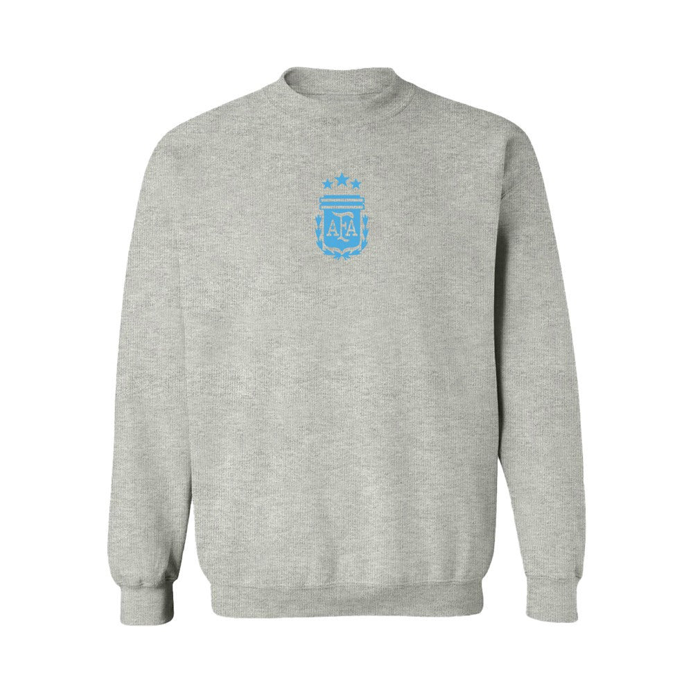 Argentina National Team Vive La Fete Women's Color Badge Pullover Sweatshirt Heather Gray