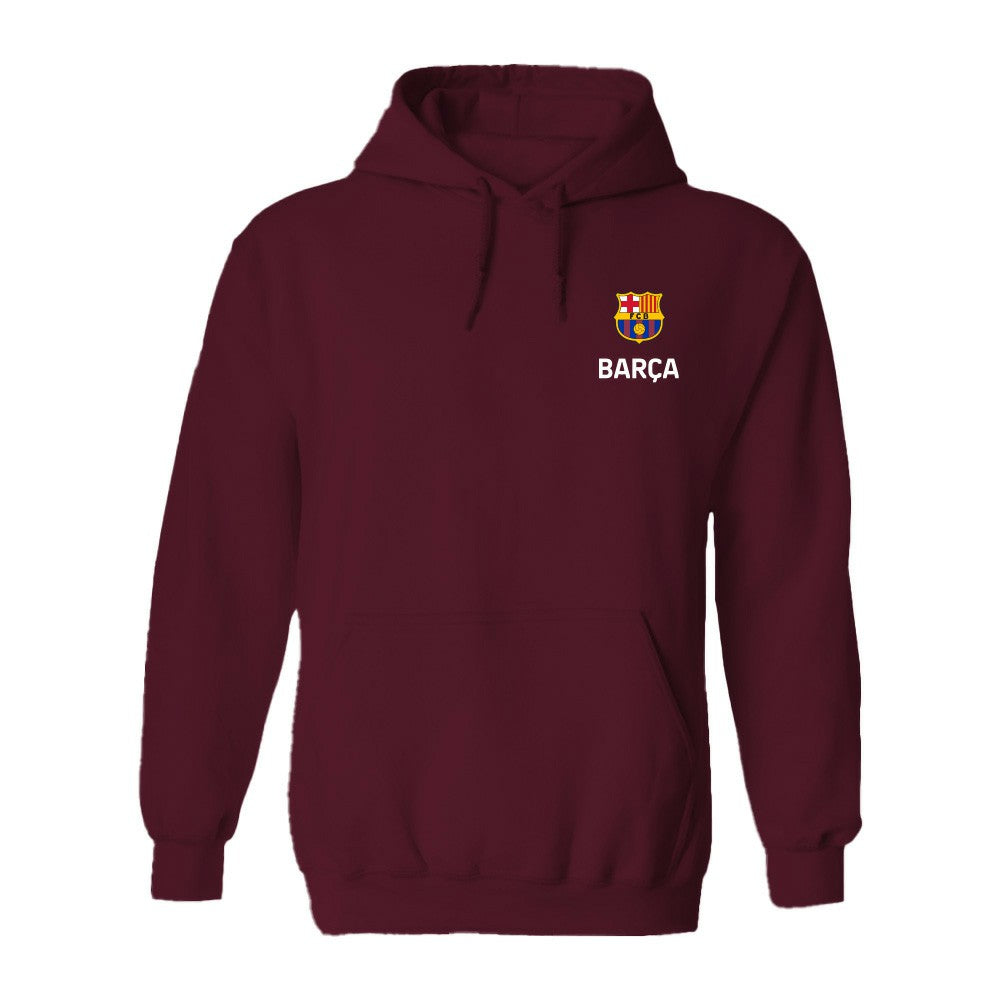Barcelona Vive La Fete Women's Color Badge Pullover Hoodie Maroon