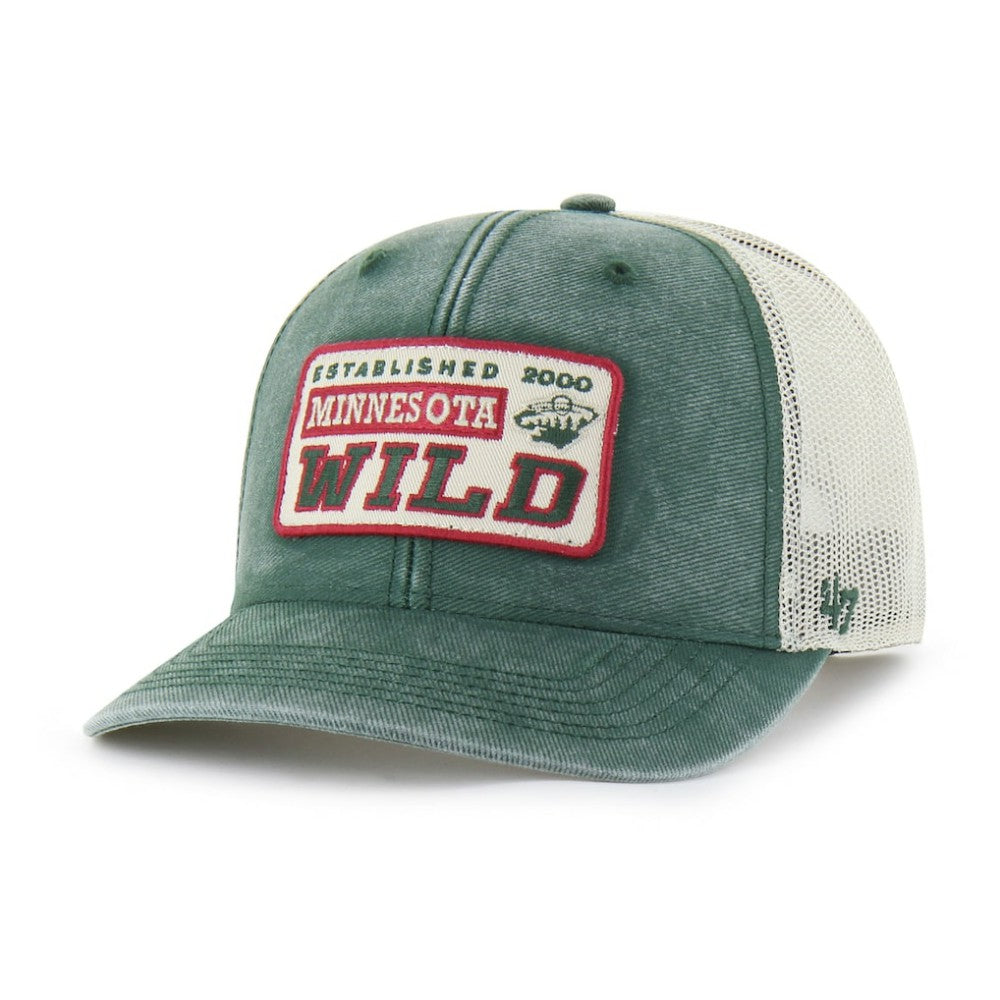 Minnesota Wild '47 Canteen Pigment Dyed Patch Trucker Adjustable Hat On Sale