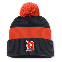 Detroit Tigers Nike Cooperstown Collection Peak Standard Cuffed Knit Hat with Pom | MLB Outlet