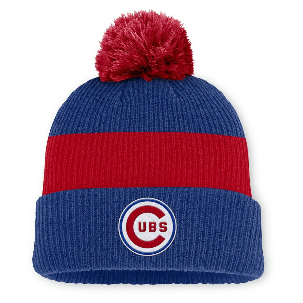 Chicago Cubs Nike Cooperstown Collection Peak Standard Cuffed Knit Hat with Pom | MLB Outlet