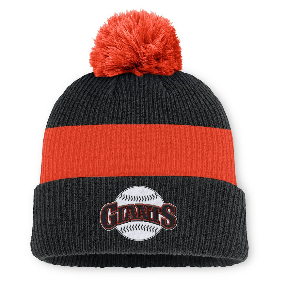 San Francisco Giants Nike Cooperstown Collection Peak Standard Cuffed Knit Hat with Pom | MLB Outlet