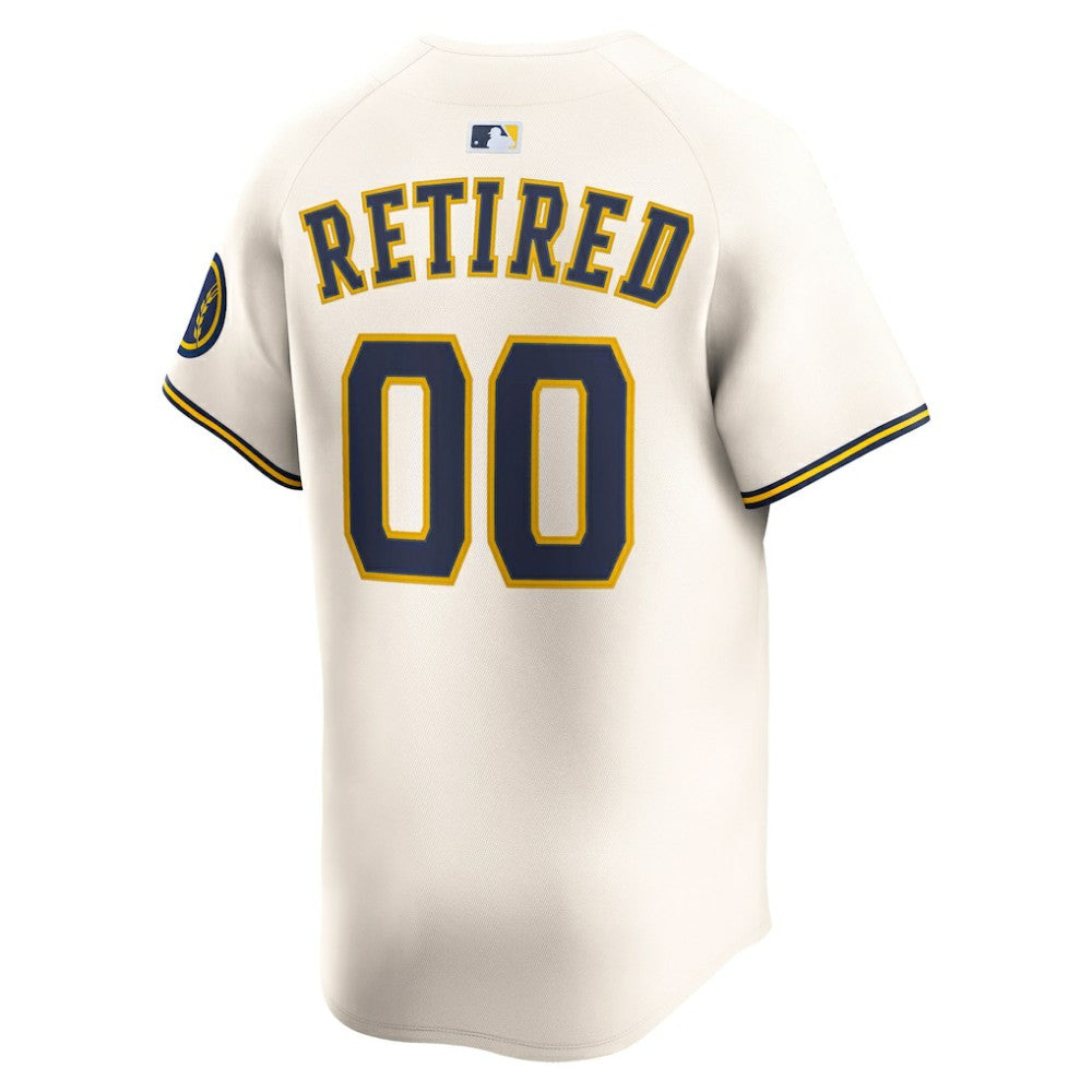 Milwaukee Brewers Home Limited Pick-A-Player Retired Roster Jersey - Cream