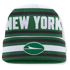 New York Jets Fanatics Center Cuffed Knit Hat