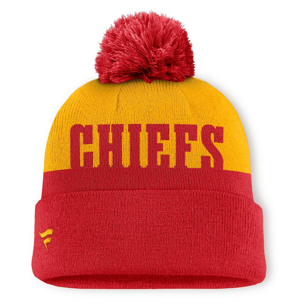 Kansas City Chiefs Fanatics Punter Cuffed Knit Hat with Pom