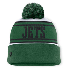 New York Jets Fanatics Center Cuffed Knit Hat with Pom