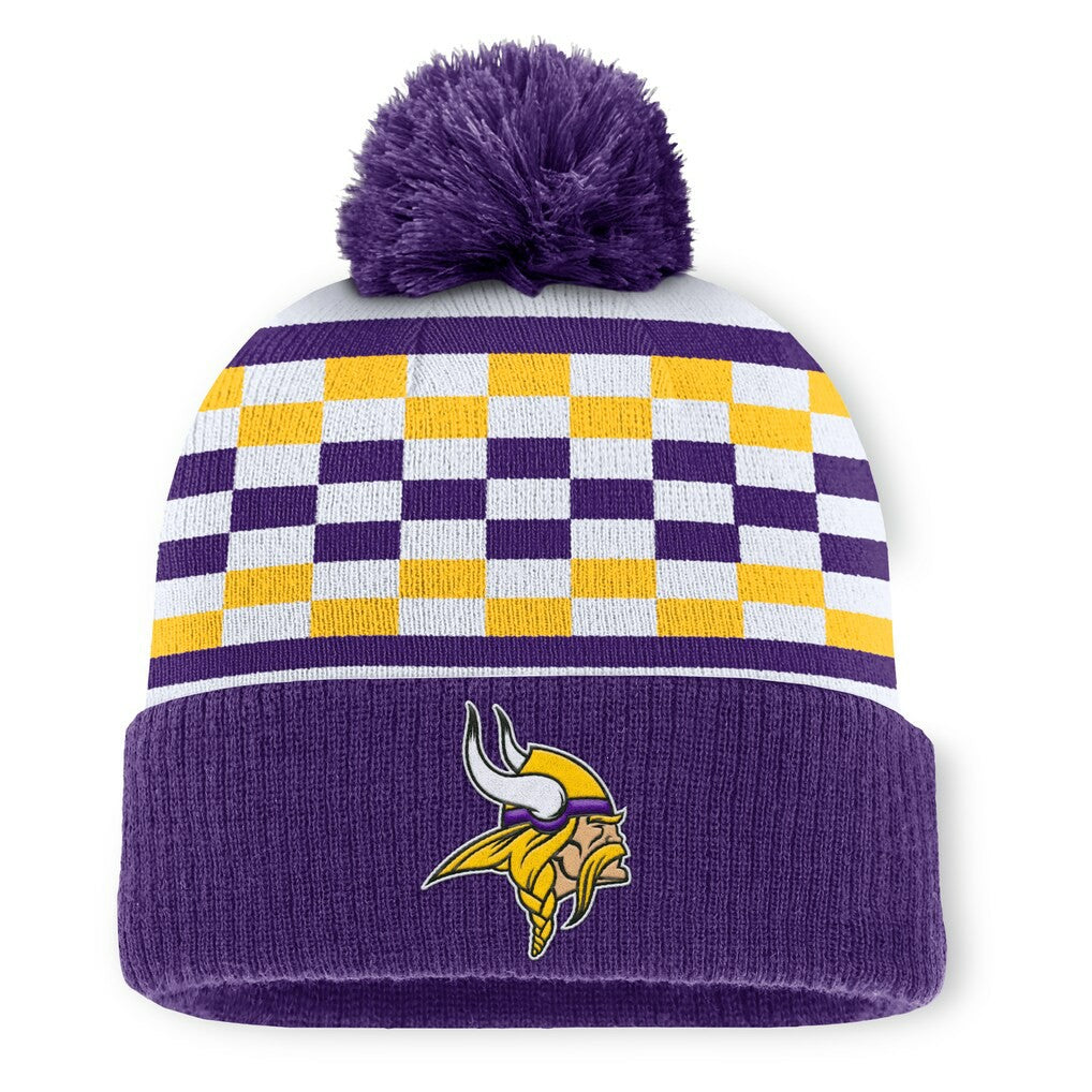 Minnesota Vikings Fanatics Women's End Zone Cuffed Knit Hat with Pom