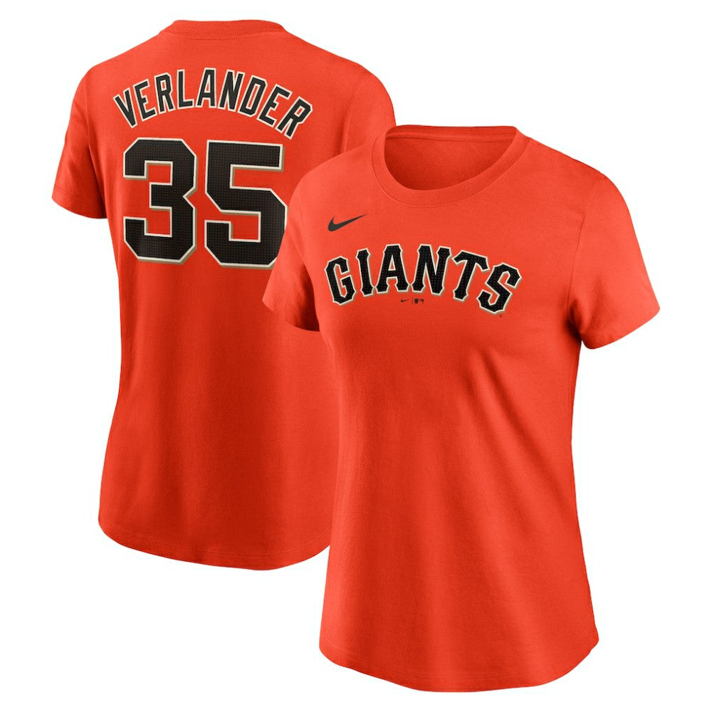 Justin Verlander San Francisco Giants Nike Women's Cooperstown Collection Fuse Name & Number T-Shirt | MLB Outlet