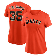 Justin Verlander San Francisco Giants Nike Women's Cooperstown Collection Fuse Name & Number T-Shirt | MLB Outlet