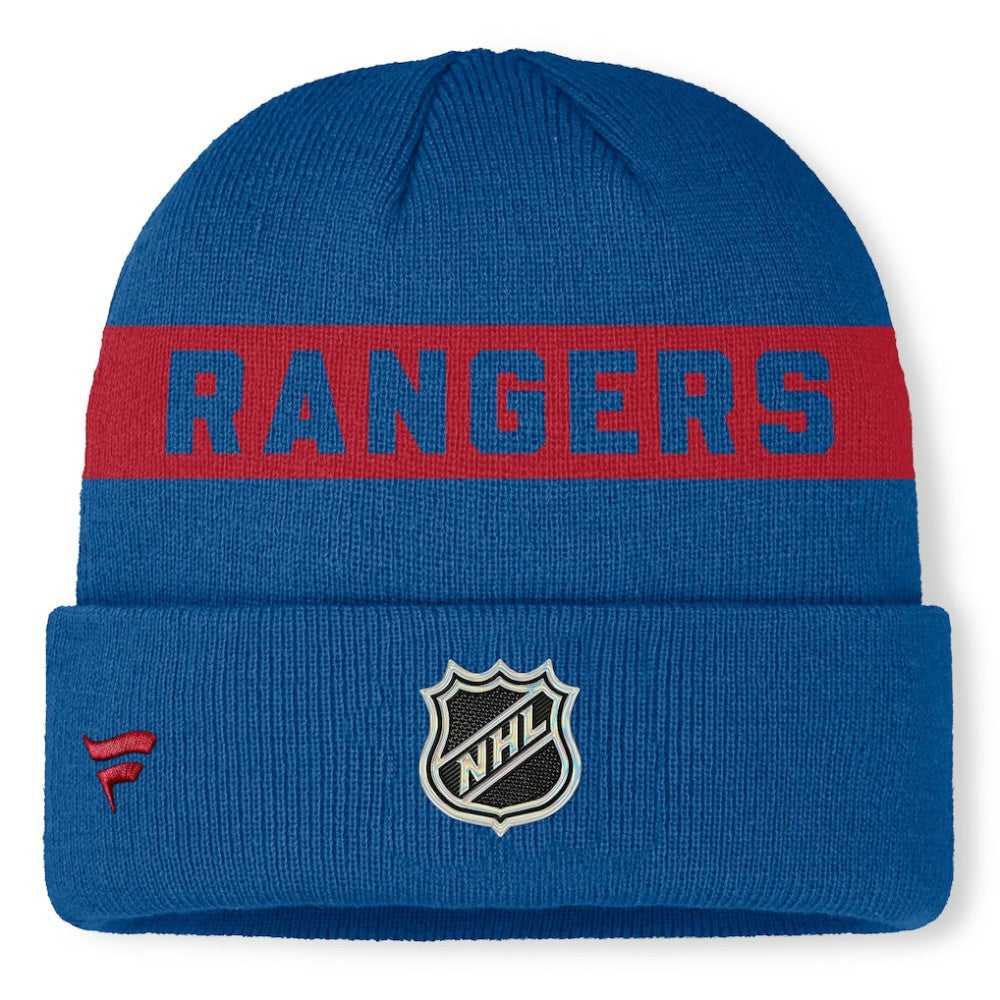 New York Rangers Fanatics Centennial Authentic Pro Cuffed Knit Hat Outlet