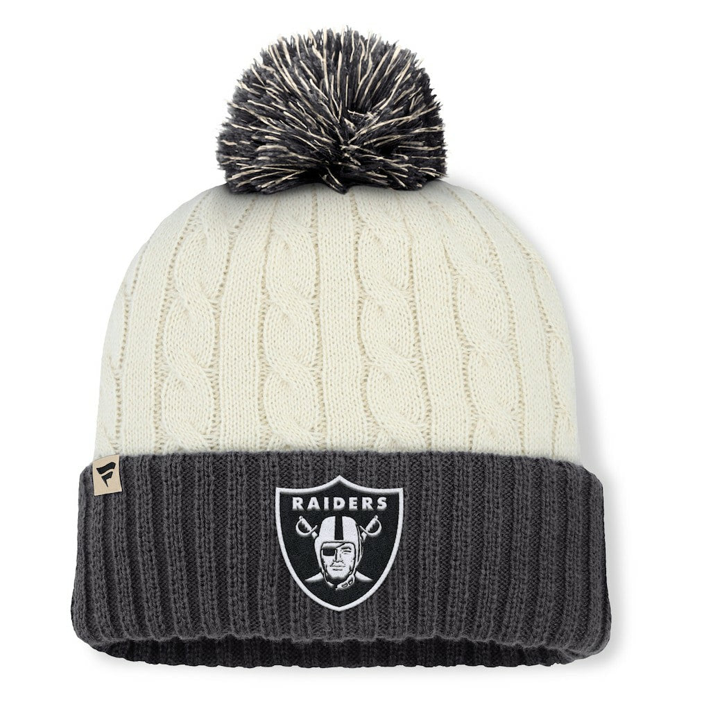 Las Vegas Raiders Fanatics Women's Coaxial Cuffed Knit Hat with Pom