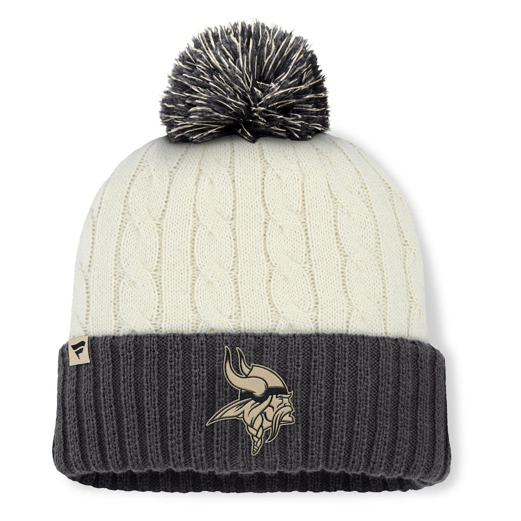 Minnesota Vikings Fanatics Women's Coaxial Cuffed Knit Hat with Pom