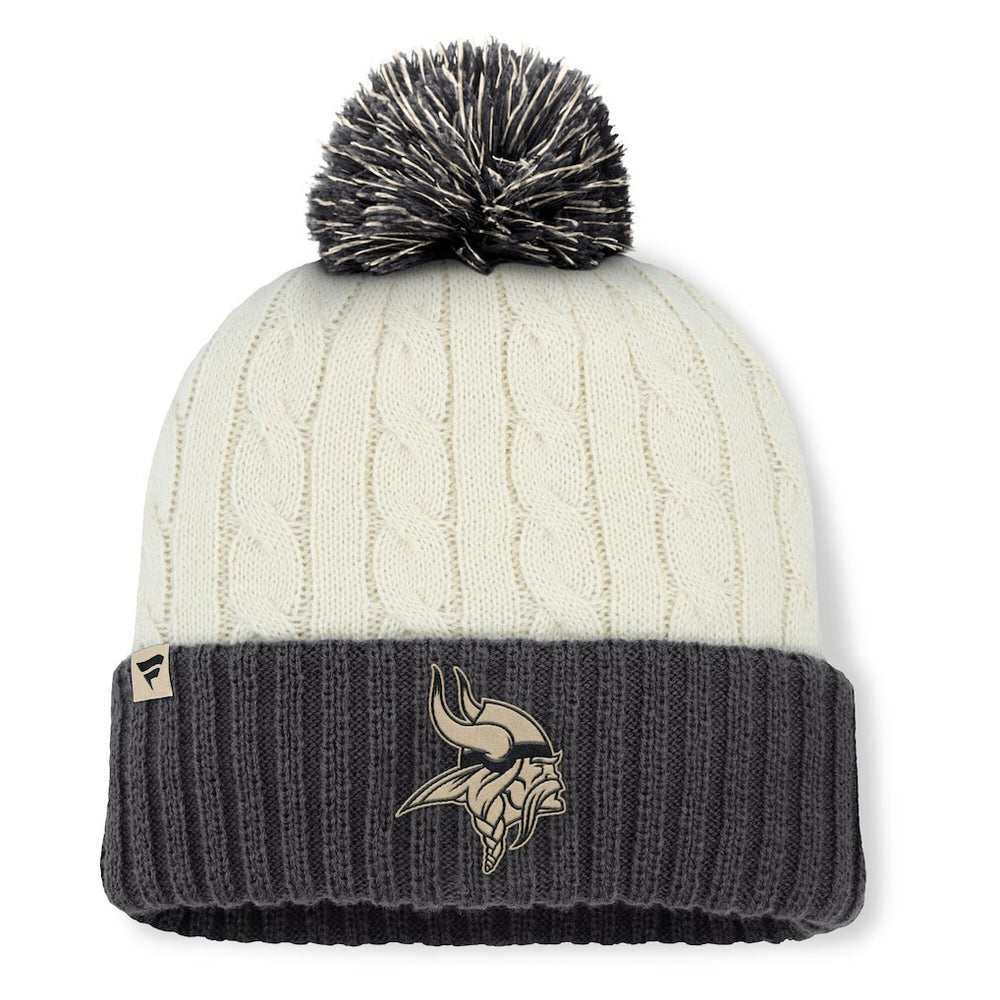Minnesota Vikings Fanatics Women's Coaxial Cuffed Knit Hat with Pom
