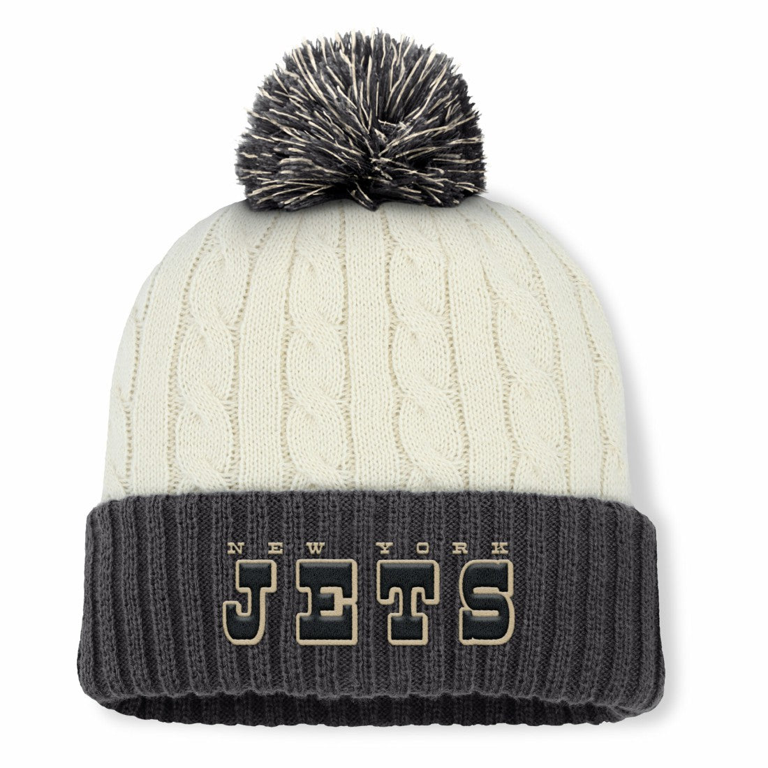 New York Jets Fanatics Women's Coaxial Cuffed Knit Hat with Pom