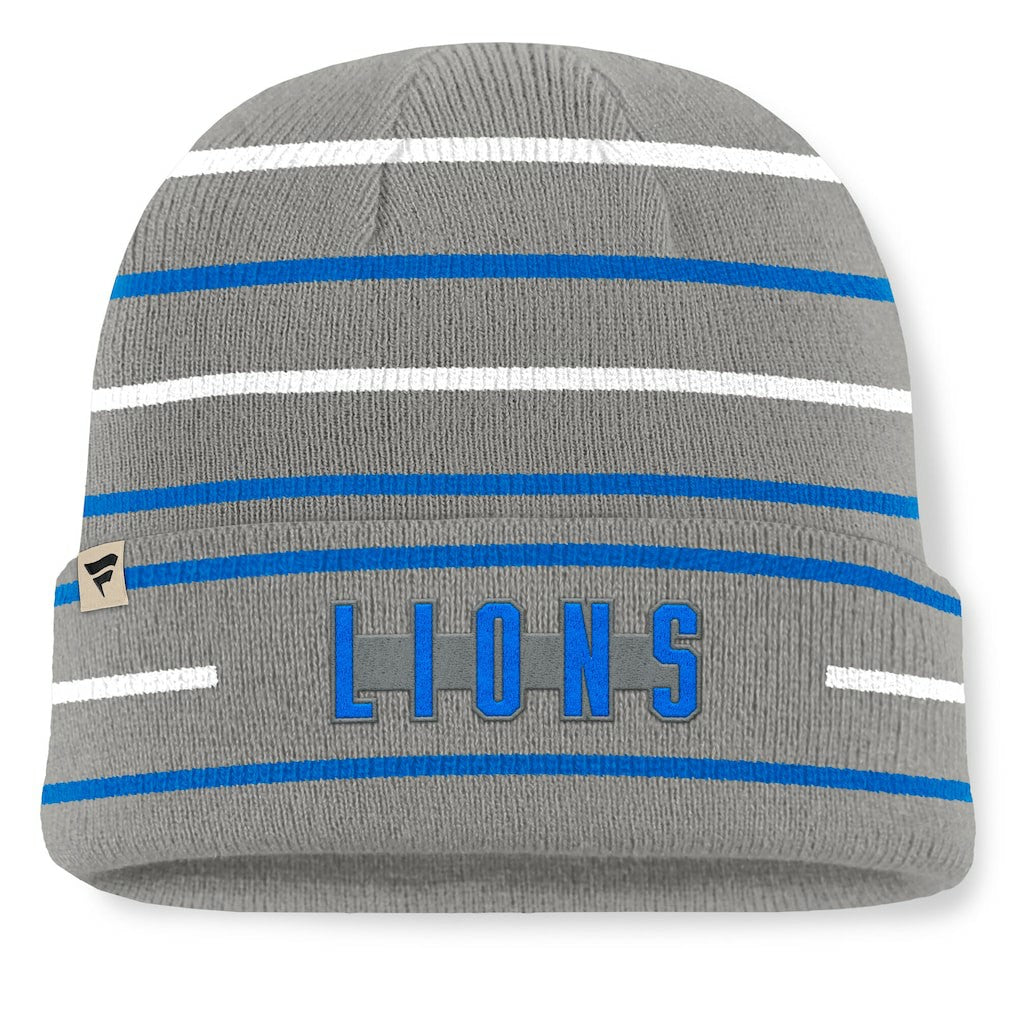 Detroit Lions Fanatics Throwback Yard Lines Cuffed Knit Hat