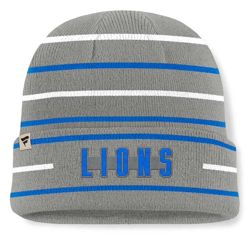 Detroit Lions Fanatics Throwback Yard Lines Cuffed Knit Hat