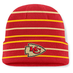 Kansas City Chiefs Fanatics Throwback Yard Lines Cuffed Knit Hat