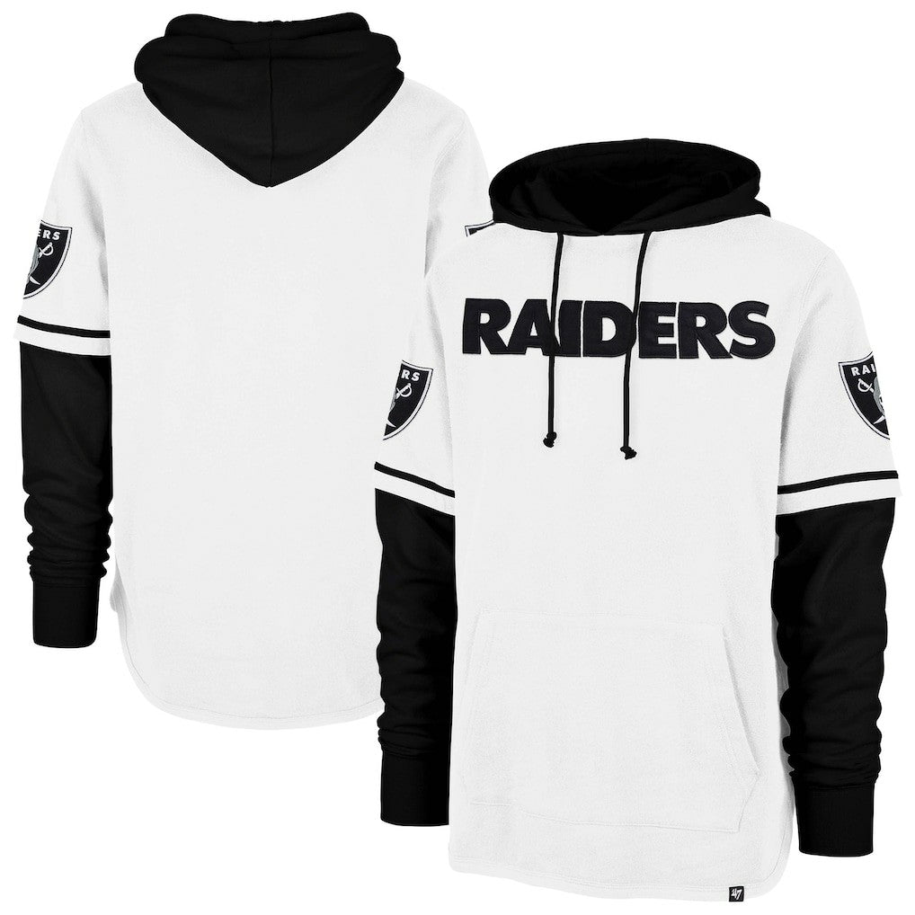 Las Vegas Raiders 47 brand '47 Trifecta Shortstop Pullover Hoodie