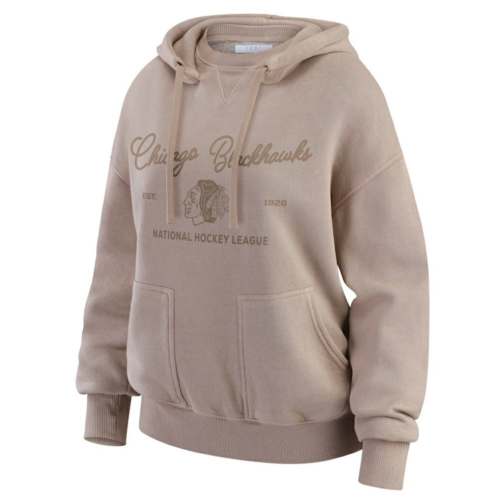 Chicago Blackhawks WEAR by Erin Andrews Women's Washed Pullover Crewdie Online