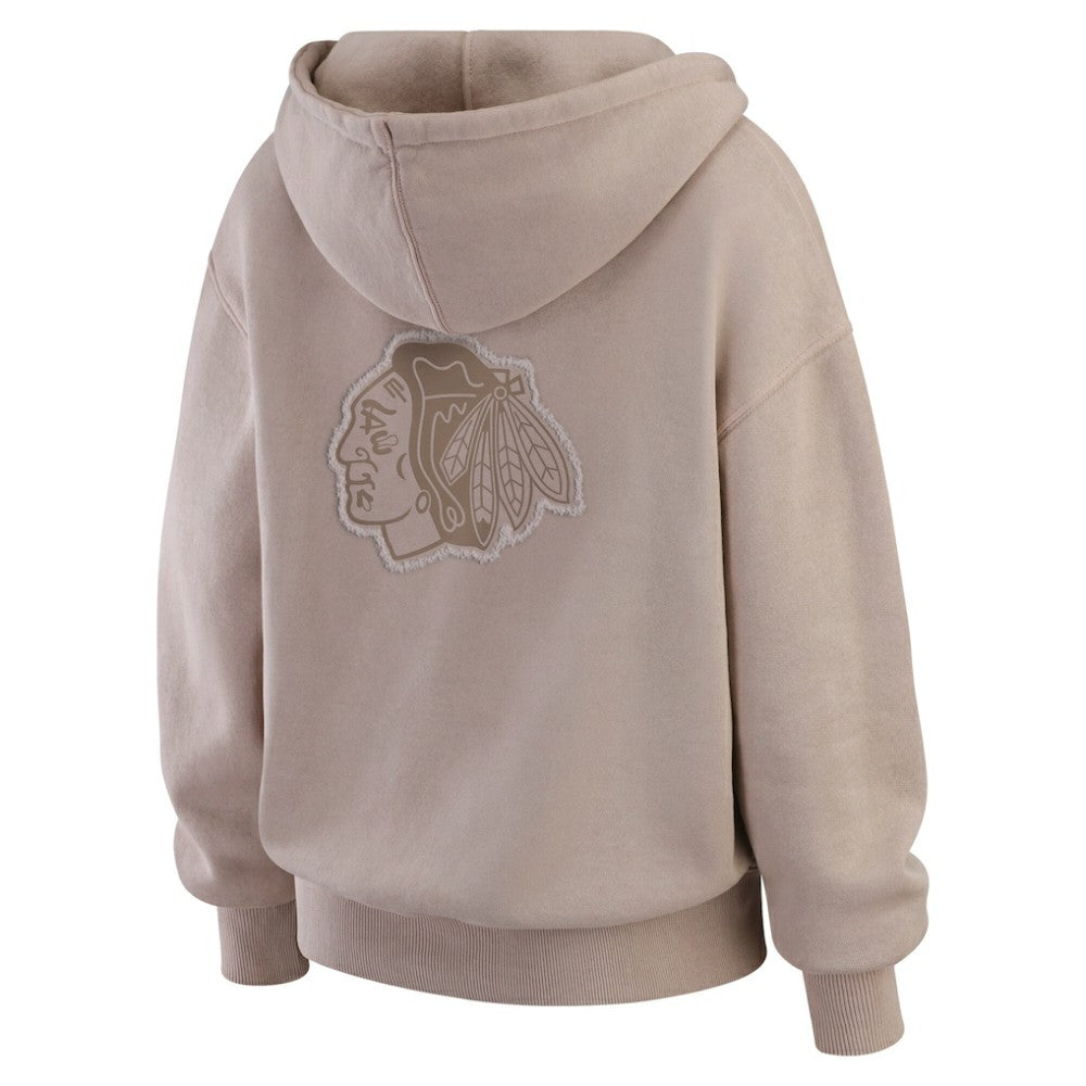 Chicago Blackhawks WEAR by Erin Andrews Women's Washed Pullover Crewdie Online