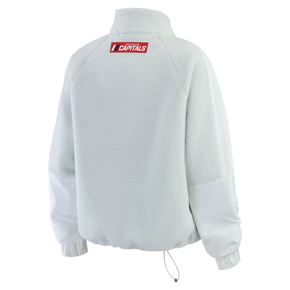 Washington Capitals WEAR by Erin Andrews Women's Polar Fleece Quarter-Zip Jacket Online