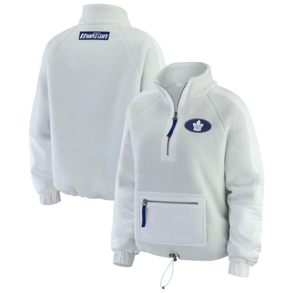 Toronto Maple Leafs WEAR by Erin Andrews Women's Polar Fleece Quarter-Zip Jacket Online