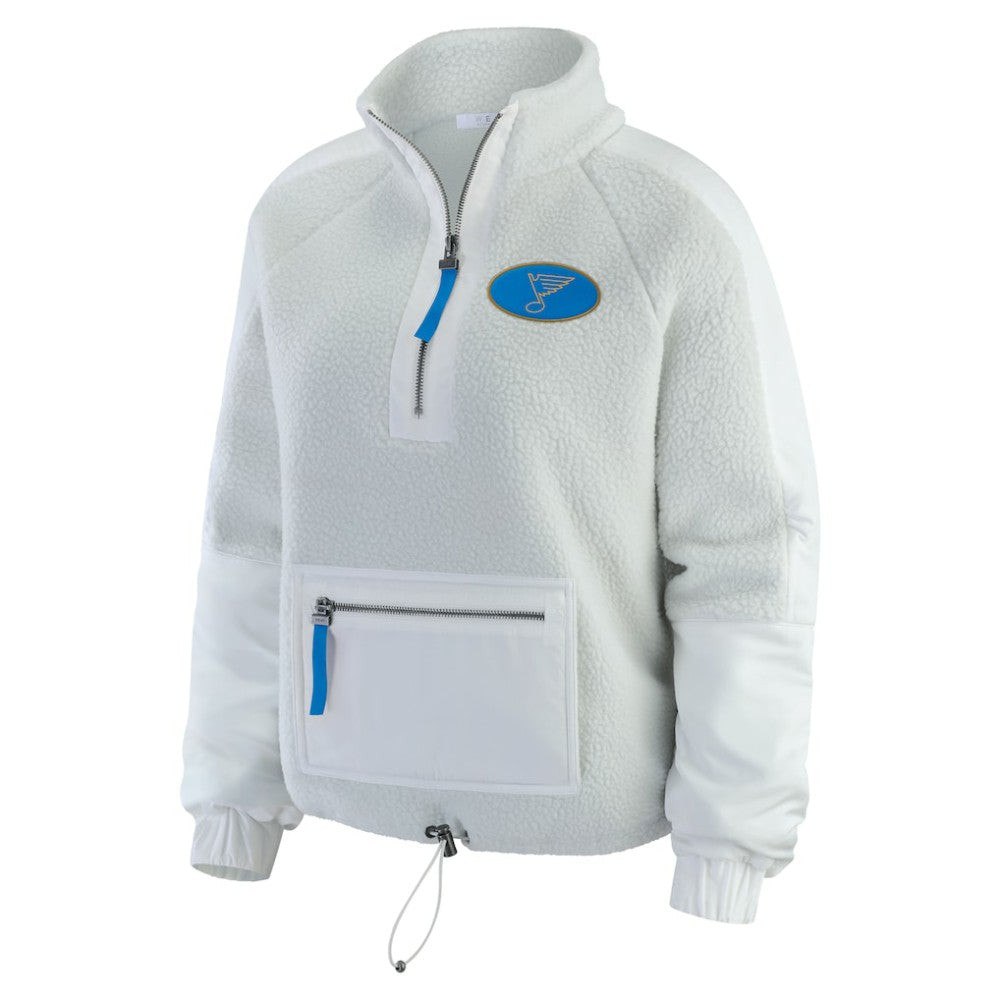 St. Louis Blues WEAR by Erin Andrews Women's Polar Fleece Quarter-Zip Jacket Sale