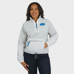 St. Louis Blues WEAR by Erin Andrews Women's Polar Fleece Quarter-Zip Jacket Sale
