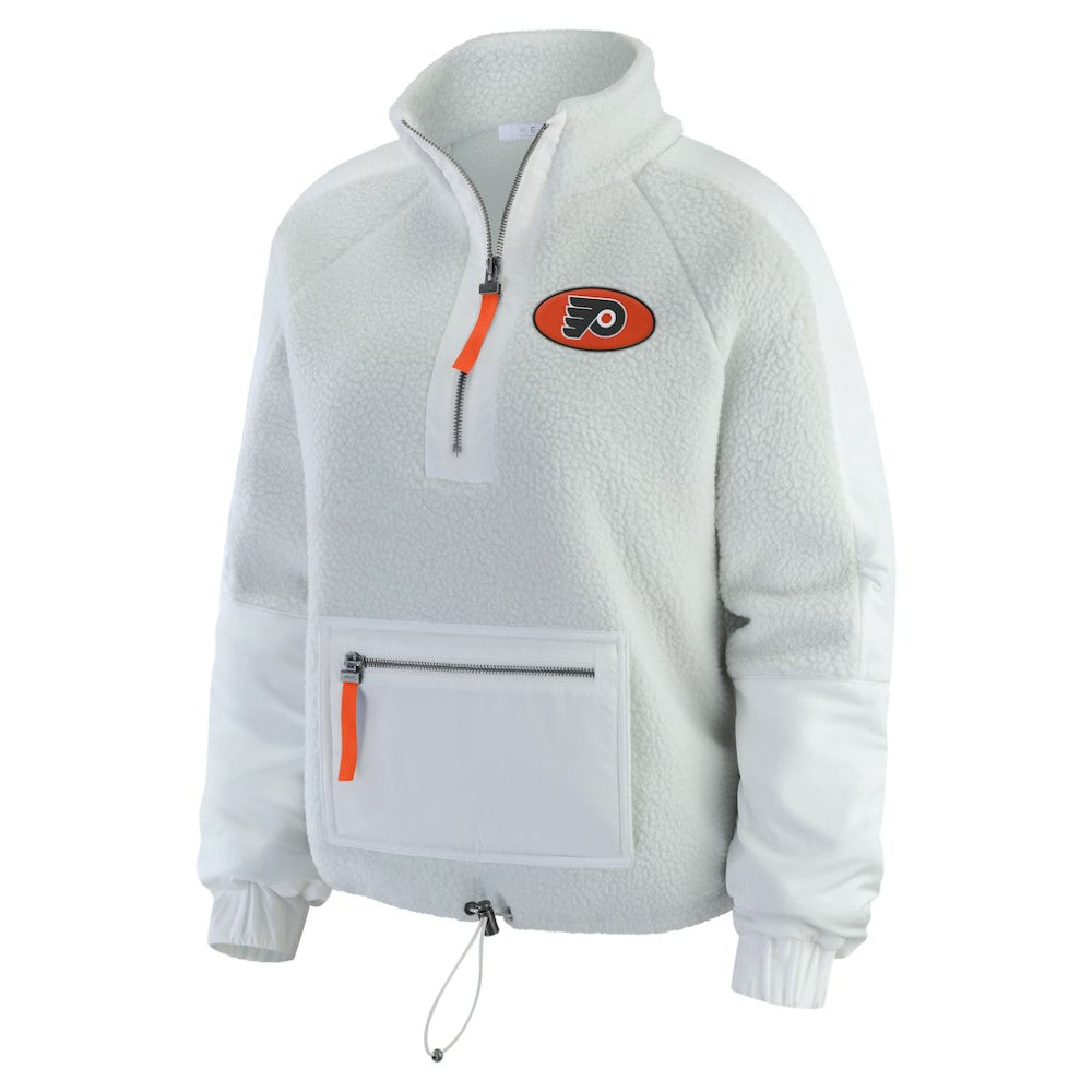 Philadelphia Flyers WEAR by Erin Andrews Women's Polar Fleece Quarter-Zip Jacket Sale