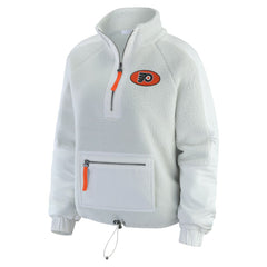 Philadelphia Flyers WEAR by Erin Andrews Women's Polar Fleece Quarter-Zip Jacket Sale