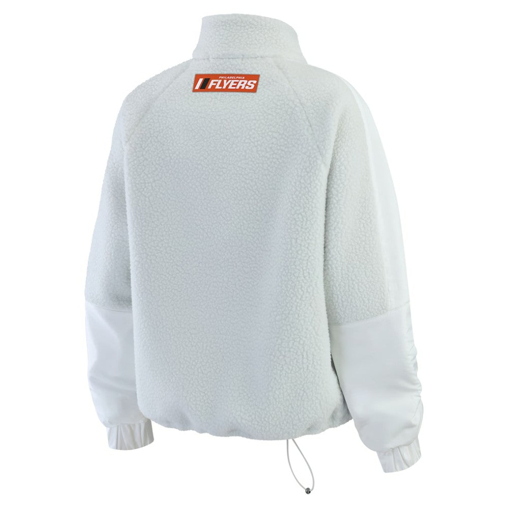 Philadelphia Flyers WEAR by Erin Andrews Women's Polar Fleece Quarter-Zip Jacket Sale