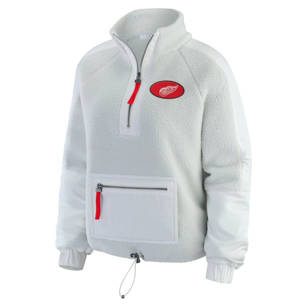 Detroit Red Wings WEAR by Erin Andrews Women's Polar Fleece Quarter-Zip Jacket Outlet