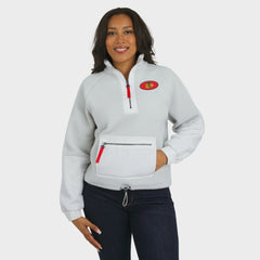 Chicago Blackhawks WEAR by Erin Andrews Women's Polar Fleece Quarter-Zip Jacket Sale