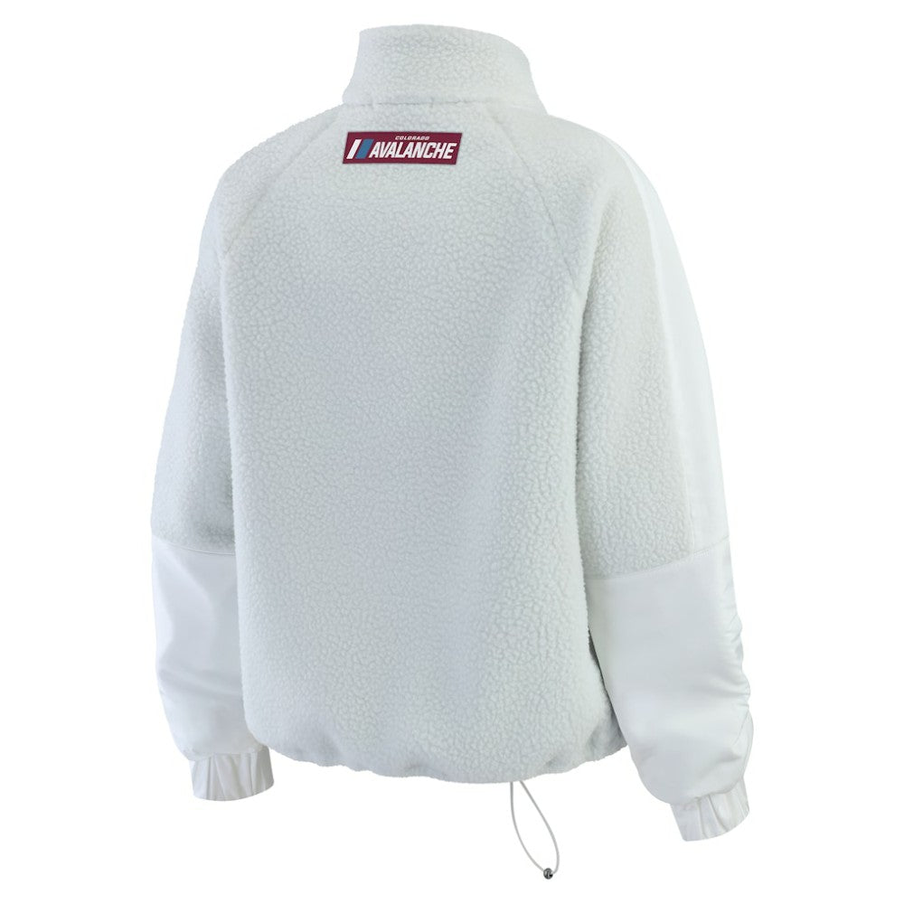 Colorado Avalanche WEAR by Erin Andrews Women's Polar Fleece Quarter-Zip Jacket Sale