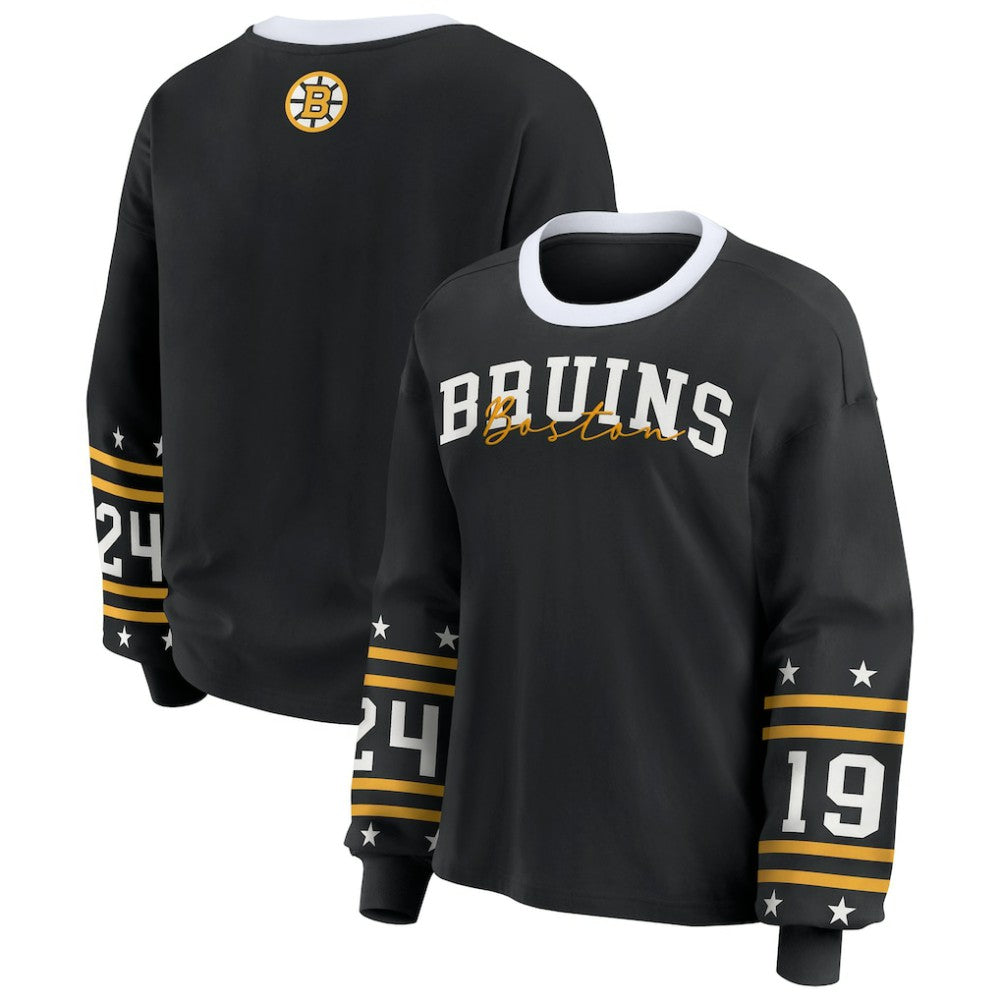 Boston Bruins WEAR by Erin Andrews Women's Long-Sleeve Sport T-Shirt Outlet