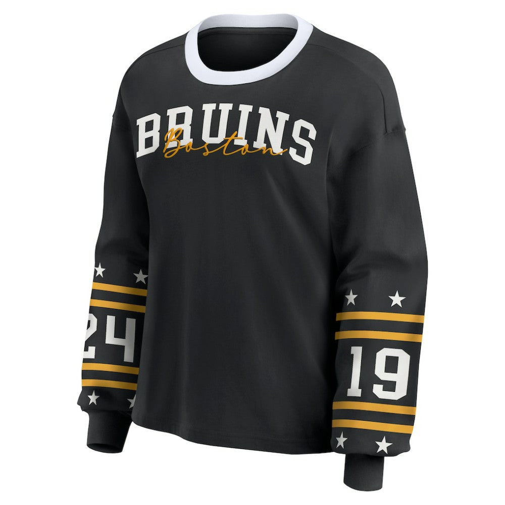 Boston Bruins WEAR by Erin Andrews Women's Long-Sleeve Sport T-Shirt Outlet