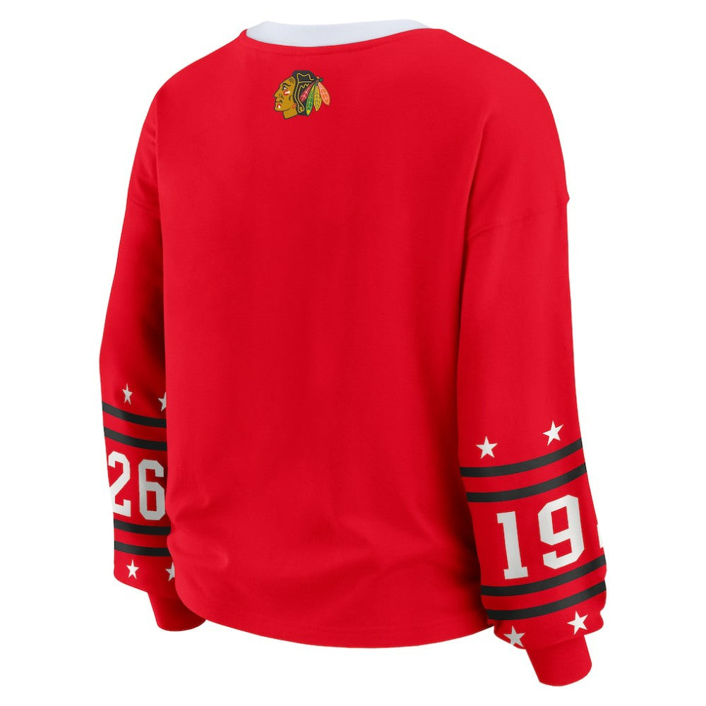 Chicago Blackhawks WEAR by Erin Andrews Women's Long-Sleeve Sport T-Shirt For Sale