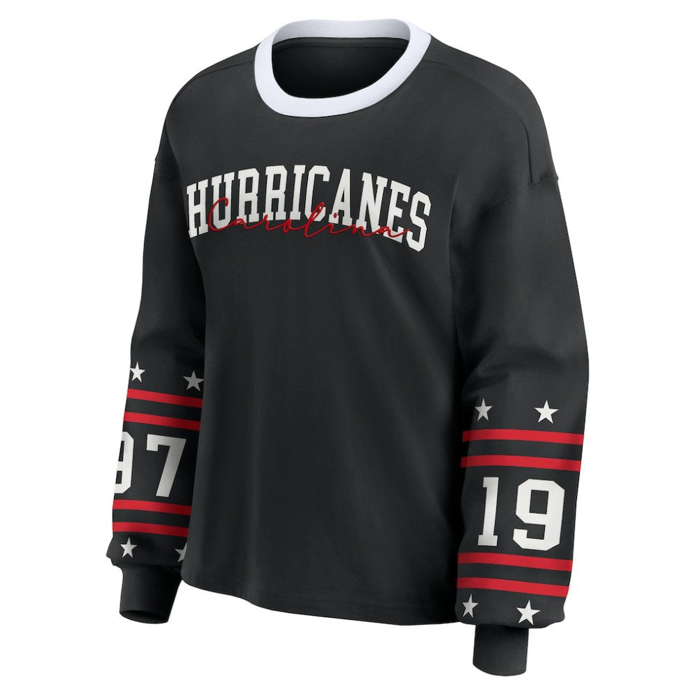 Carolina Hurricanes WEAR by Erin Andrews Women's Long-Sleeve Sport T-Shirt Outlet