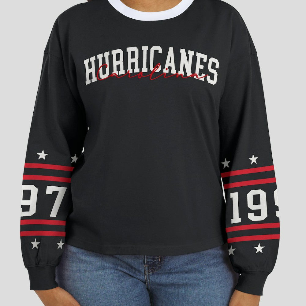 Carolina Hurricanes WEAR by Erin Andrews Women's Long-Sleeve Sport T-Shirt Outlet