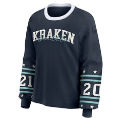 Seattle Kraken WEAR by Erin Andrews Women's Long-Sleeve Sport T-Shirt On Sale