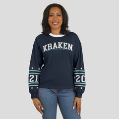 Seattle Kraken WEAR by Erin Andrews Women's Long-Sleeve Sport T-Shirt On Sale