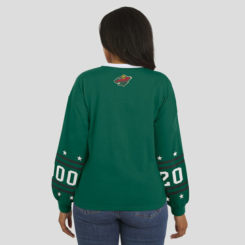 Minnesota Wild WEAR by Erin Andrews Women's Long-Sleeve Sport T-Shirt For Sale