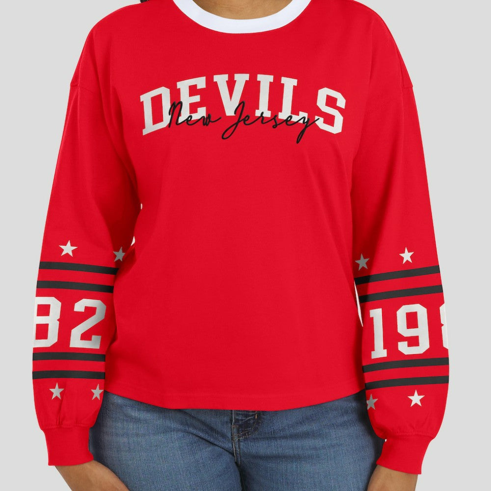 New Jersey Devils WEAR by Erin Andrews Women's Long-Sleeve Sport T-Shirt Online
