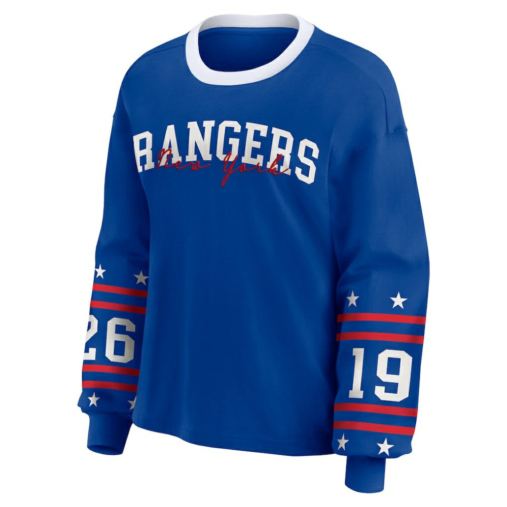 New York Rangers WEAR by Erin Andrews Women's Long-Sleeve Sport T-Shirt Sale