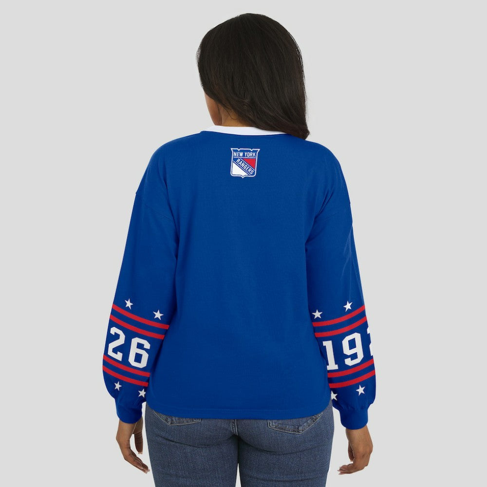 New York Rangers WEAR by Erin Andrews Women's Long-Sleeve Sport T-Shirt Sale