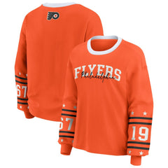 Philadelphia Flyers WEAR by Erin Andrews Women's Long-Sleeve Sport T-Shirt On Sale