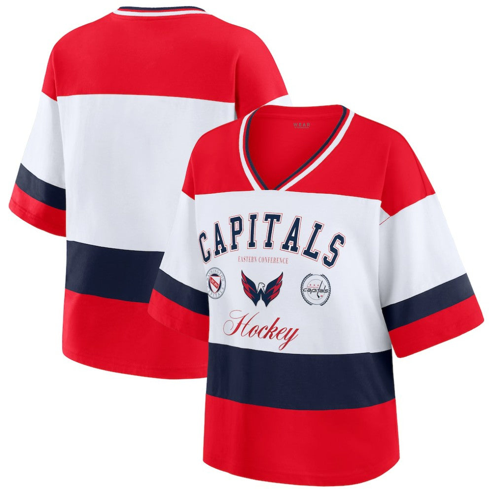Washington Capitals WEAR by Erin Andrews Women's Jersey Style Tee For Sale
