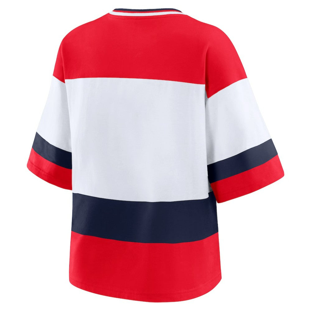 Washington Capitals WEAR by Erin Andrews Women's Jersey Style Tee For Sale
