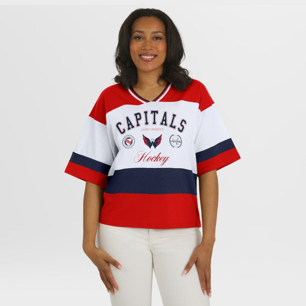 Washington Capitals WEAR by Erin Andrews Women's Jersey Style Tee For Sale